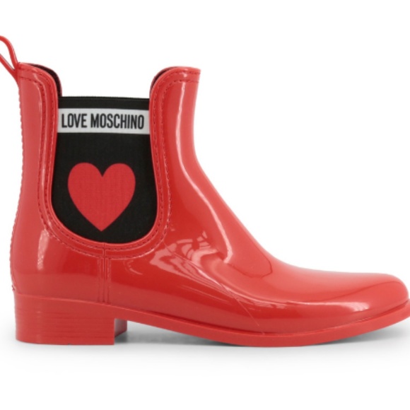 moschino rubber boots